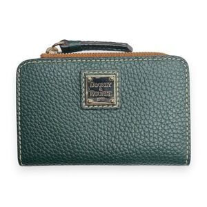 Dooney & Bourke Ivy Green Zip Credit Card Wallet 12